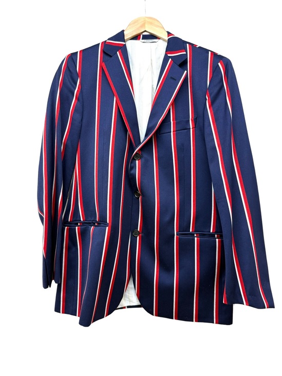Brooks Brothers Other - Brooks Brothers Gatsby Navy Blazer with Red & White Stripes